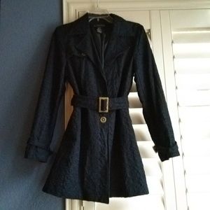 Stylish navy trenchcoat
